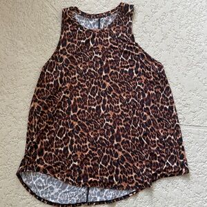 Josie Leopard Print Sleeveless Tank Top